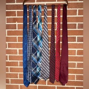 Multiples Men's Tie Collection - Blue, Burgundy, Gray